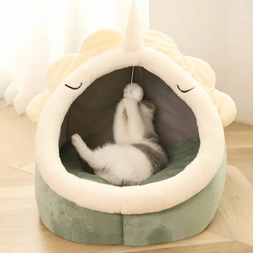 Dinosaur Pet House with Dangling Toy