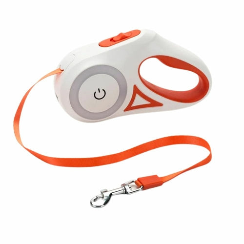 Retractable LED Dog Leash with Light & Brake