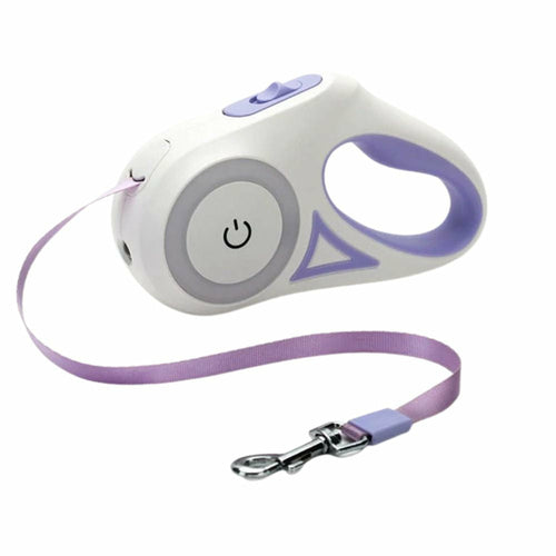 Retractable LED Dog Leash with Light & Brake