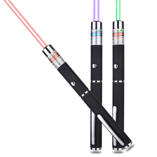 3-Pack Laser Pointer Pens – Red, Green & Purple Beam