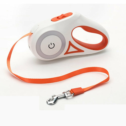 Retractable LED Dog Leash with Light & Brake