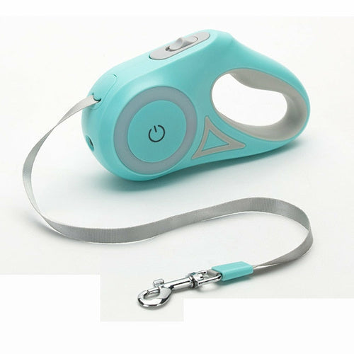 Retractable LED Dog Leash with Light & Brake