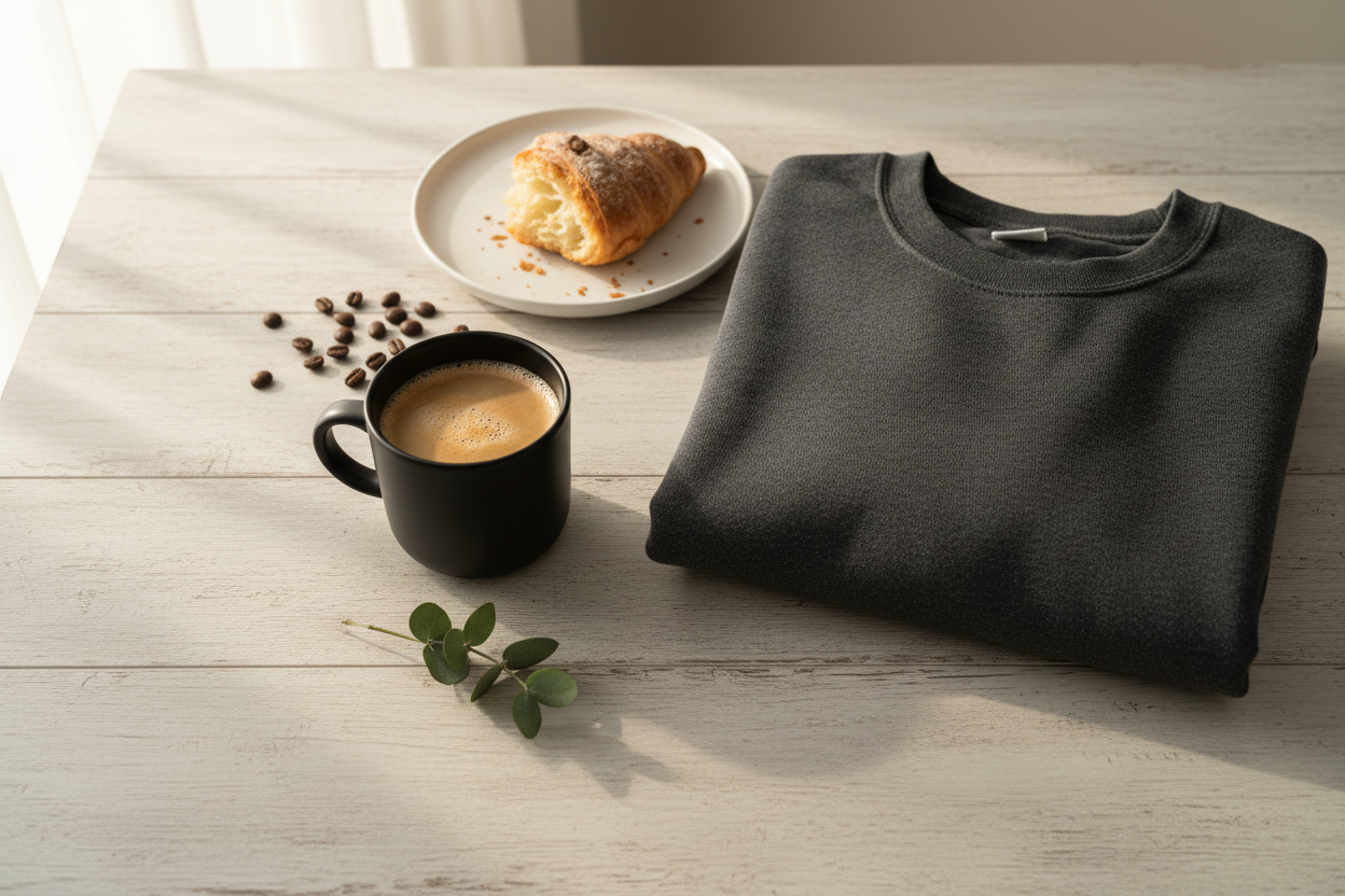 Cosy lifestyle flat lay