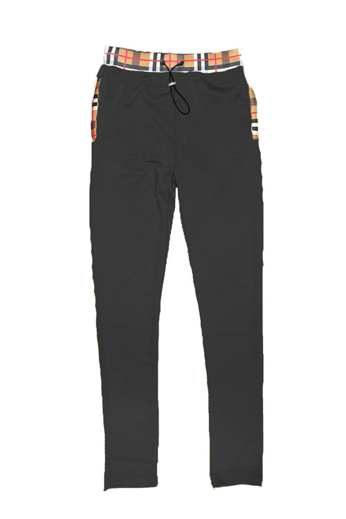 Checkered Polo & Pant Set