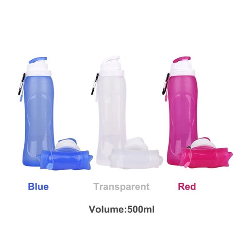 Collapsible Silicone Water Bottle – 500ml