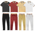 Checkered Polo & Pant Set
